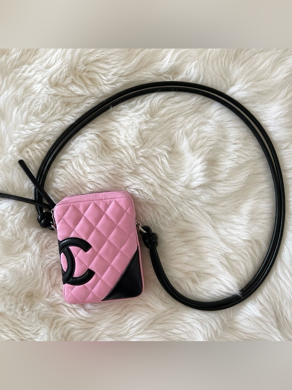 NEW | CHANEL Pink Y2K Ligne Cambon Quilted Pouchette Crossbody Bag Flap